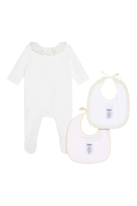 Baby Pyjama And Bib Gift Set