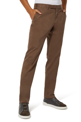 Stretch Cotton And Lyocell  Chino Pants