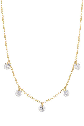 Danaé Necklace, 18k Yellow Gold & Diamonds