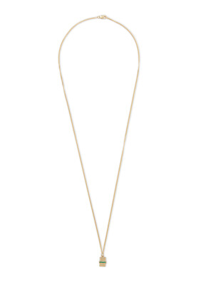 Vault Pendant Necklace, 14k Yellow Gold & Emerald
