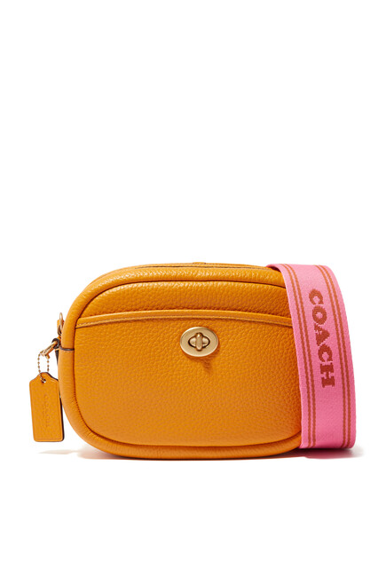 Buy Coach Oval Web-Strap Leather Crossbody Camera Bag for Womens |  Bloomingdale's Qatar