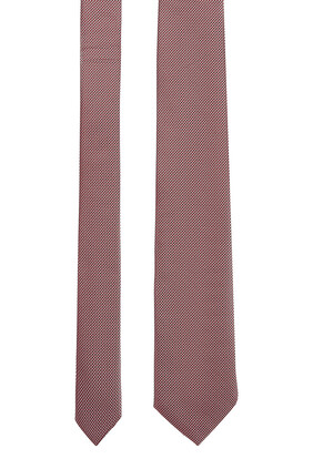 Micro-Patterned Silk Jacquard Tie