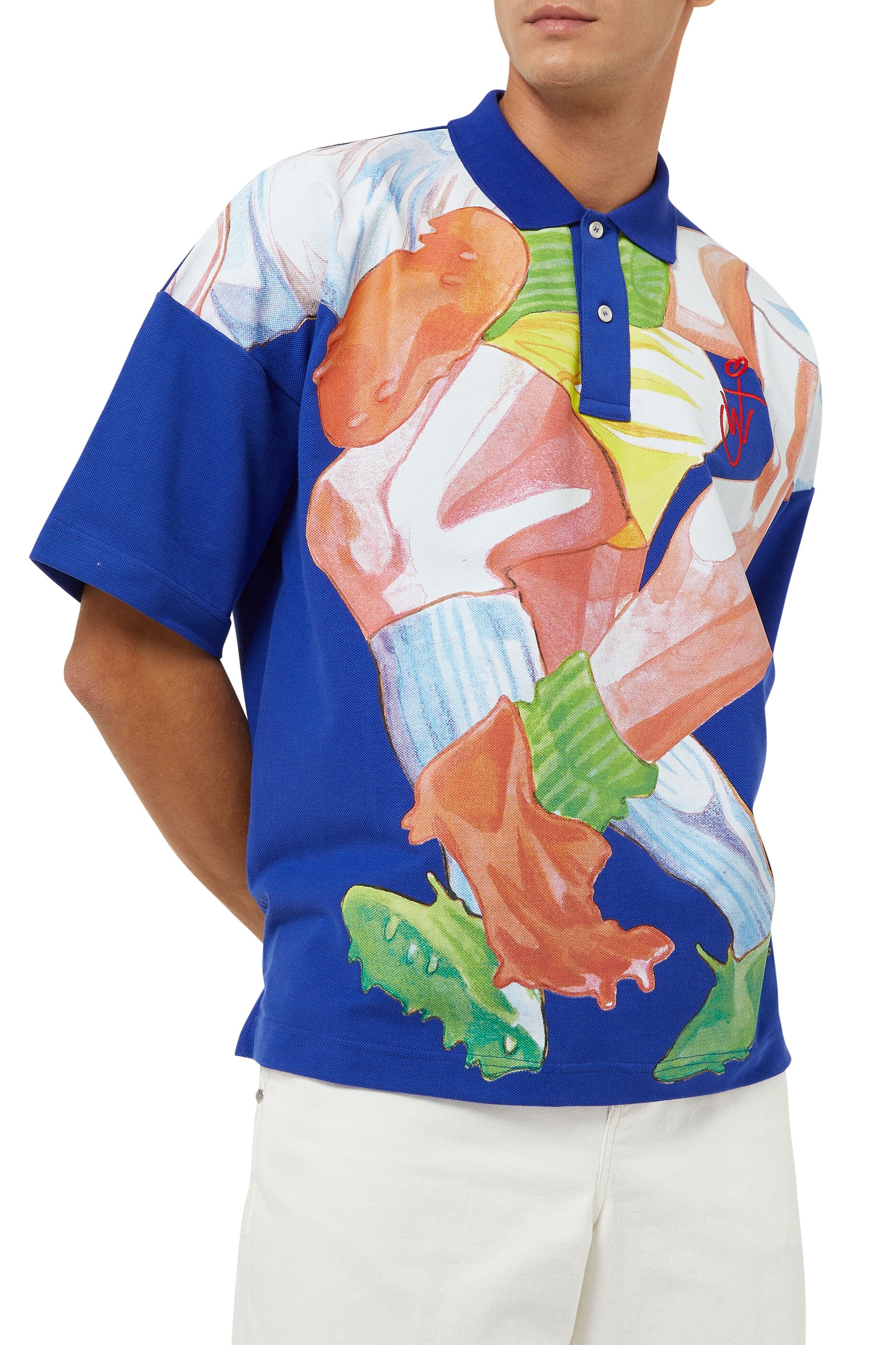 Buy JW Anderson Rugby Print Polo Shirt 