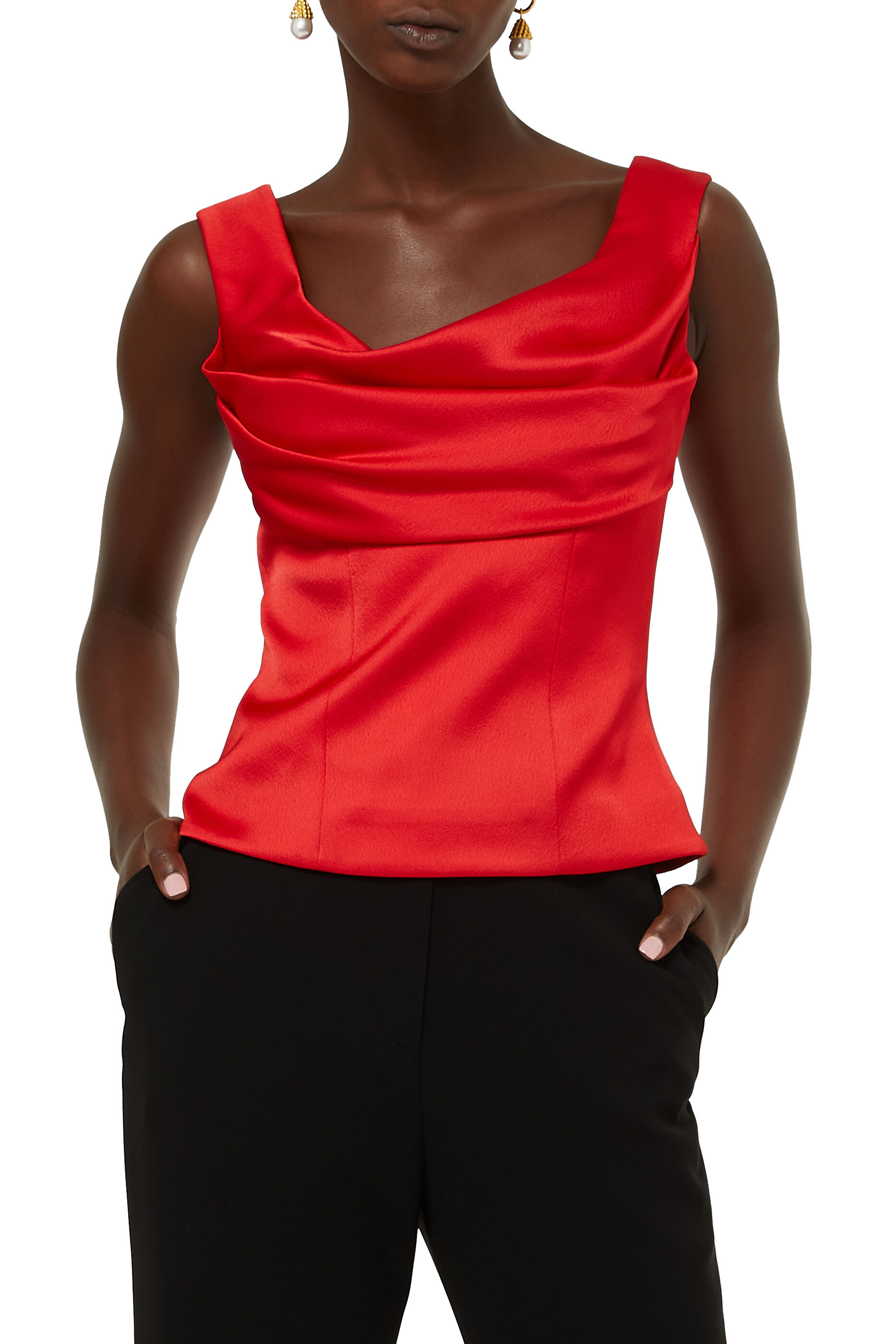 Buy Rozie Corsets Draped Satin Top 