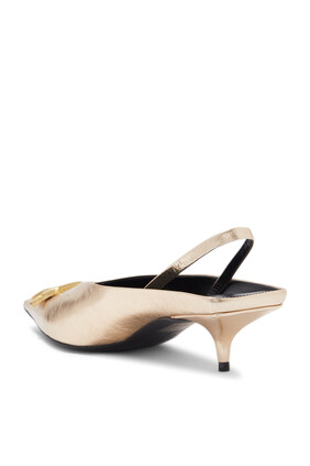 Middle East Exclusive Knife Pointed Mule Slingbacks