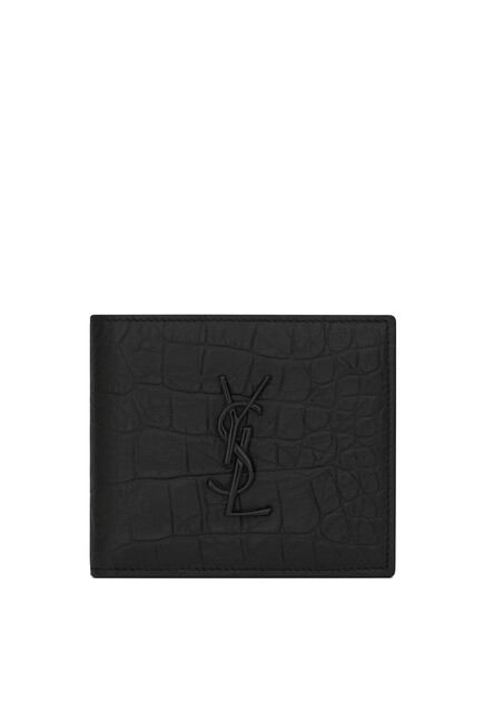 East West Croc-Embossed Wallet