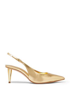 Slingback 65 Metallic Pumps