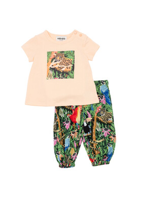 Tropical T-Shirt and Trouser Set