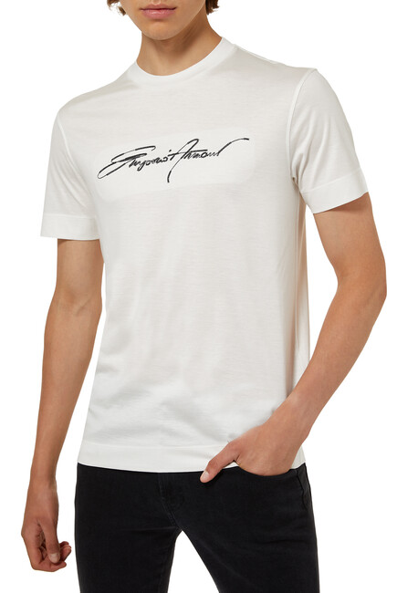 Buy Emporio Armani Signature Logo T-Shirt for Mens | Bloomingdale's Qatar