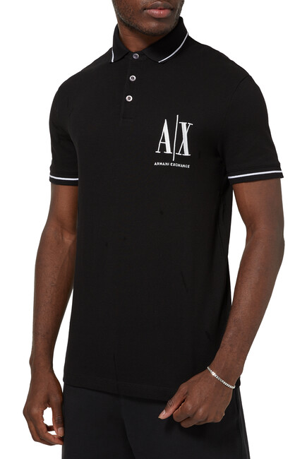 Buy Armani Exchange Icon Logo Print Polo Shirt for Mens | Bloomingdale's  Qatar