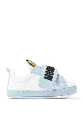 Kids Teddy Patch Nappa Leather Sneakers