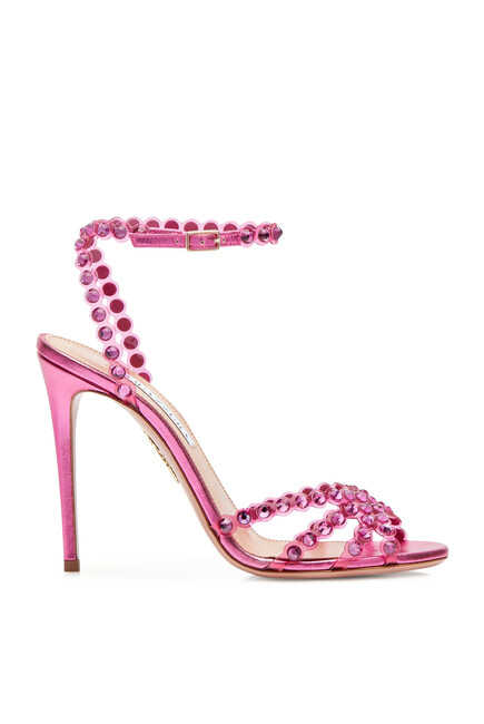 Buy Aquazzura Tequila 105 Embellished Sandals For Womens Bloomingdale S Qatar