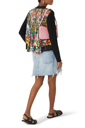 Floral Pleat Knit Cardigan
