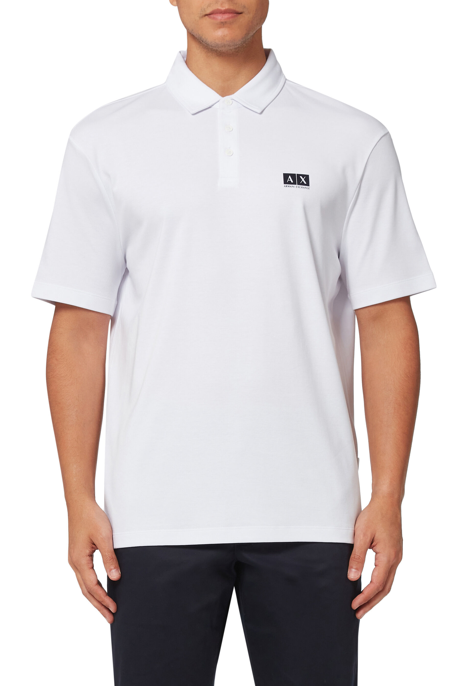 Buy Armani Exchange Logo Print Polo 