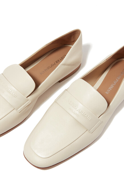 Buy Emporio Armani Nappa Leather Loafers for Womens | Bloomingdale's Qatar