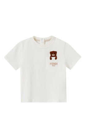 Embroidered Bear in Pocket T-shirt