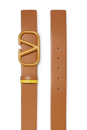 Valentino Garavani Reversible V Logo Leather Belt