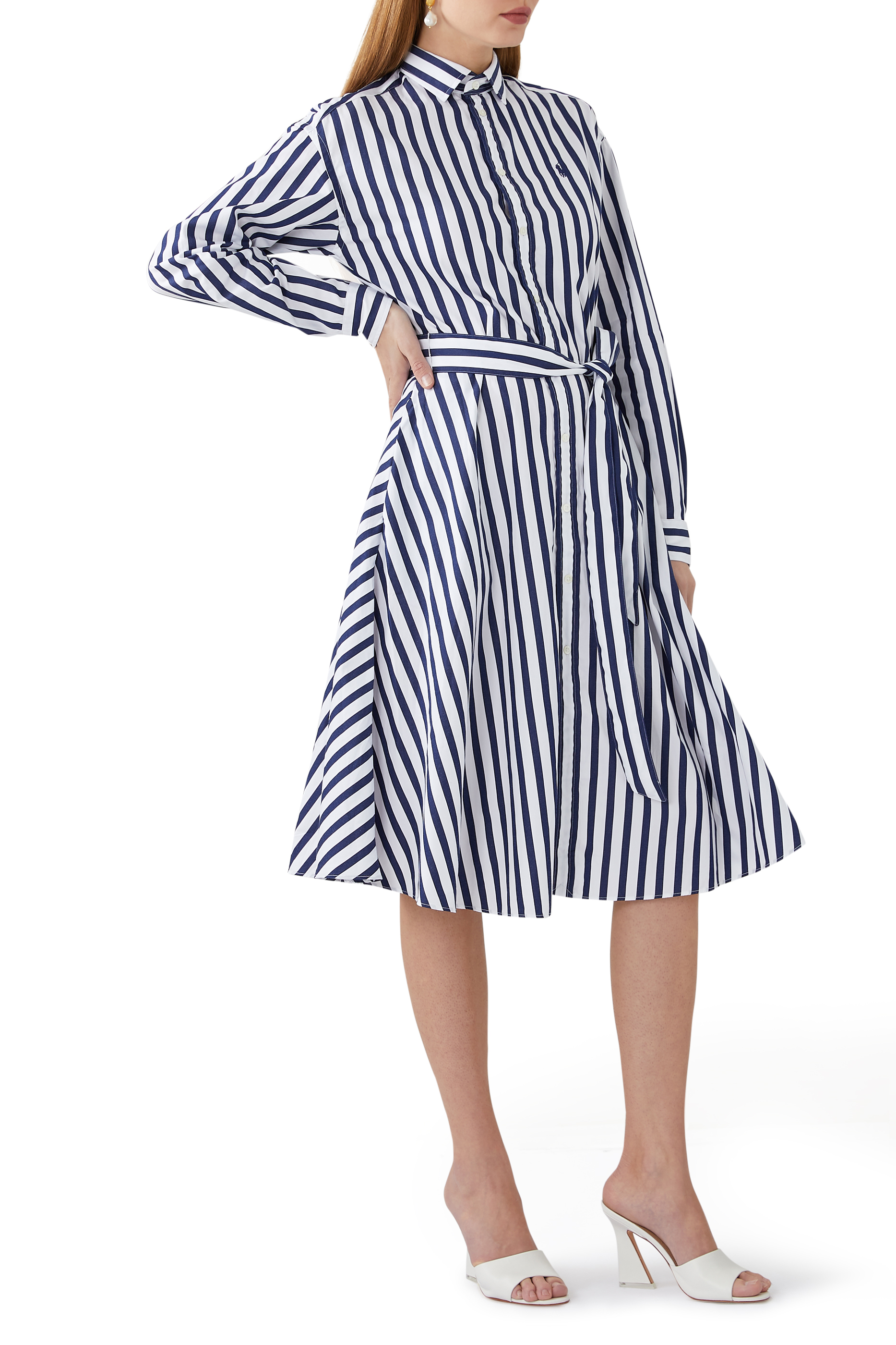 Buy Polo Ralph Lauren Striped Cotton Shirt Dress for Womens |  Bloomingdale's Qatar