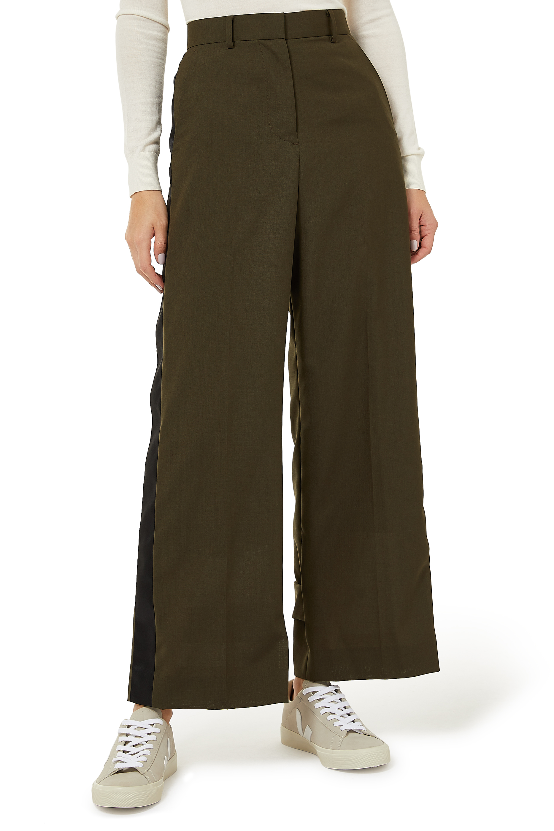 Sacai Wide Leg Suiting Pants - Womens 
