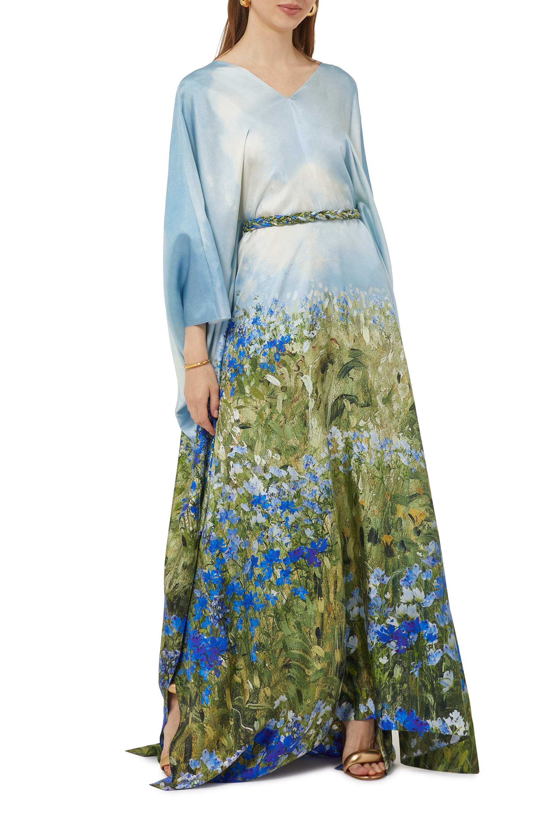Buy Oscar De La Renta Kaftan With Braided Belt - Womens for ...