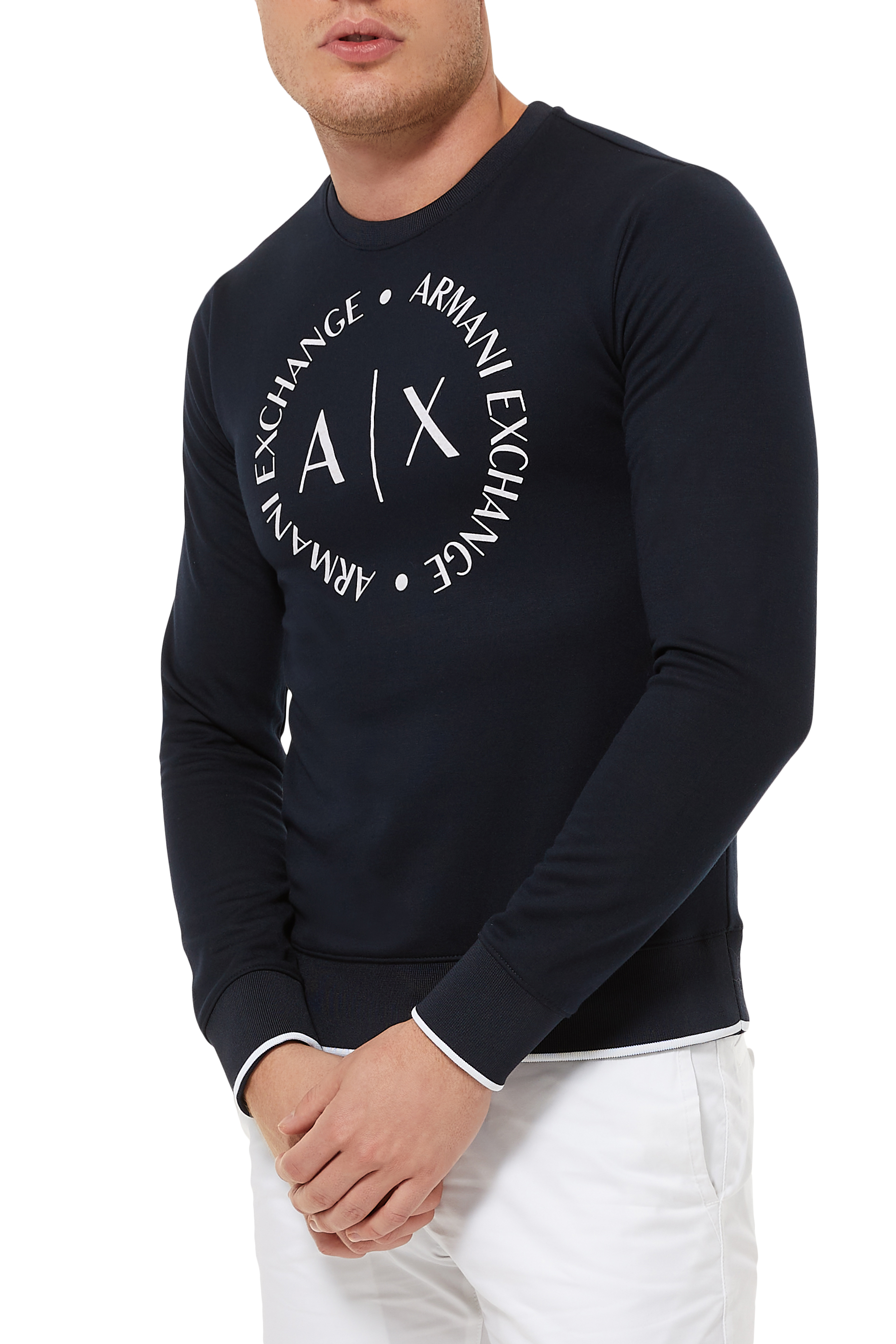 armani exchange circle logo t shirt